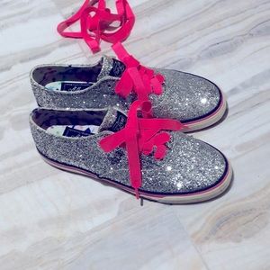 Sperry topsides 8 glitter tennis boat shoe worn 1